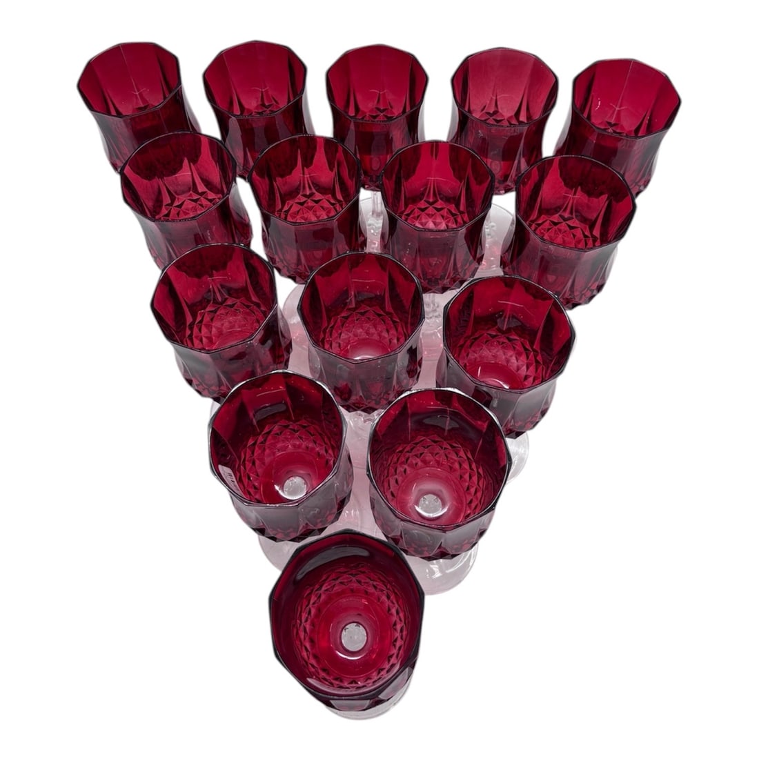 Ruby Red Longchamp Crystal Goblets - 3