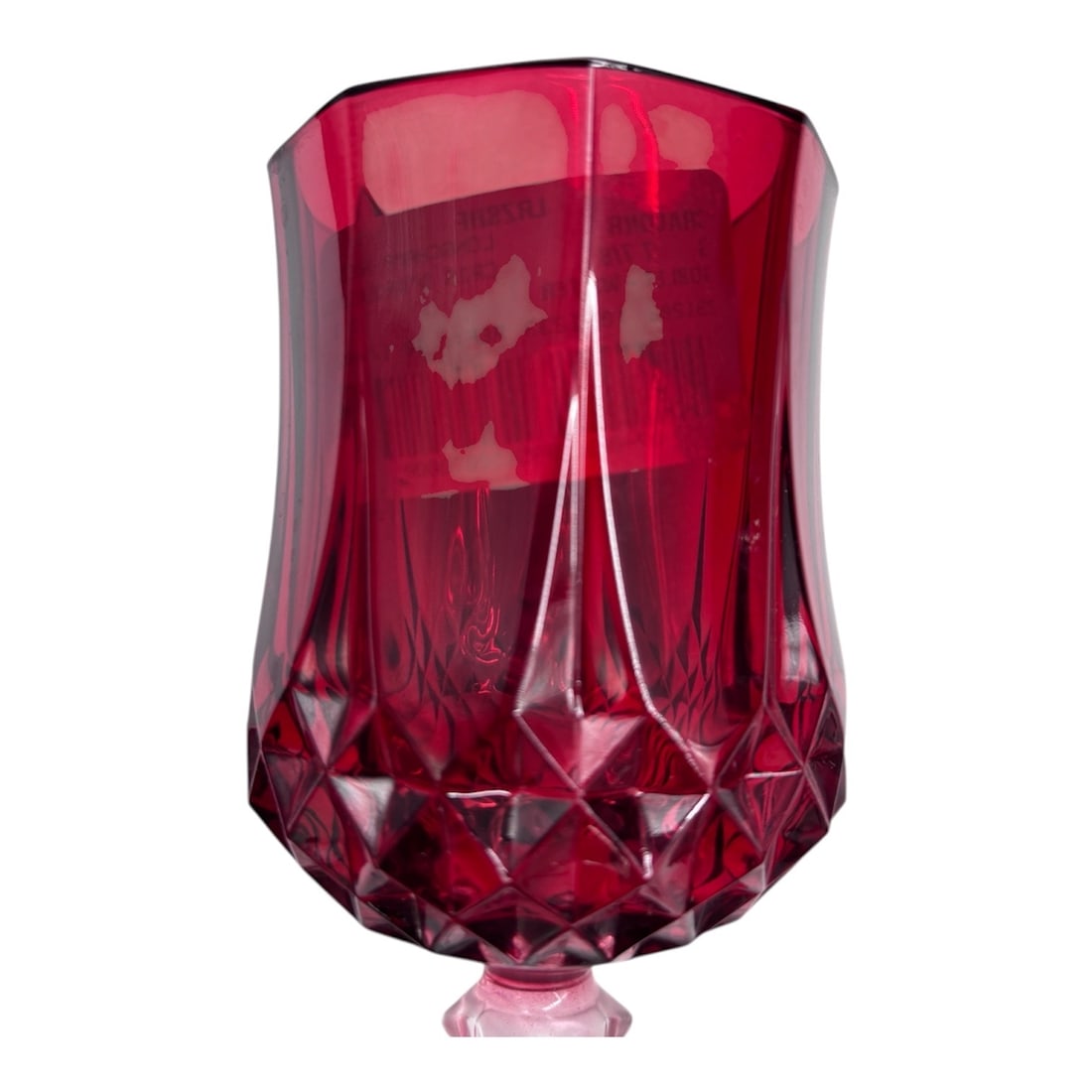 Ruby Red Longchamp Crystal Goblets - 4