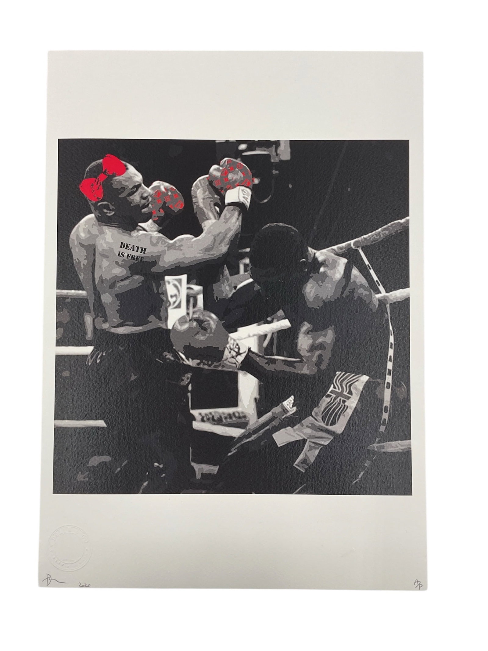 "Death is Free" (Mike Tyson vs. Frank Bruno) by Death & Co (USA, Contemporary) Mixed media (1 of 5)