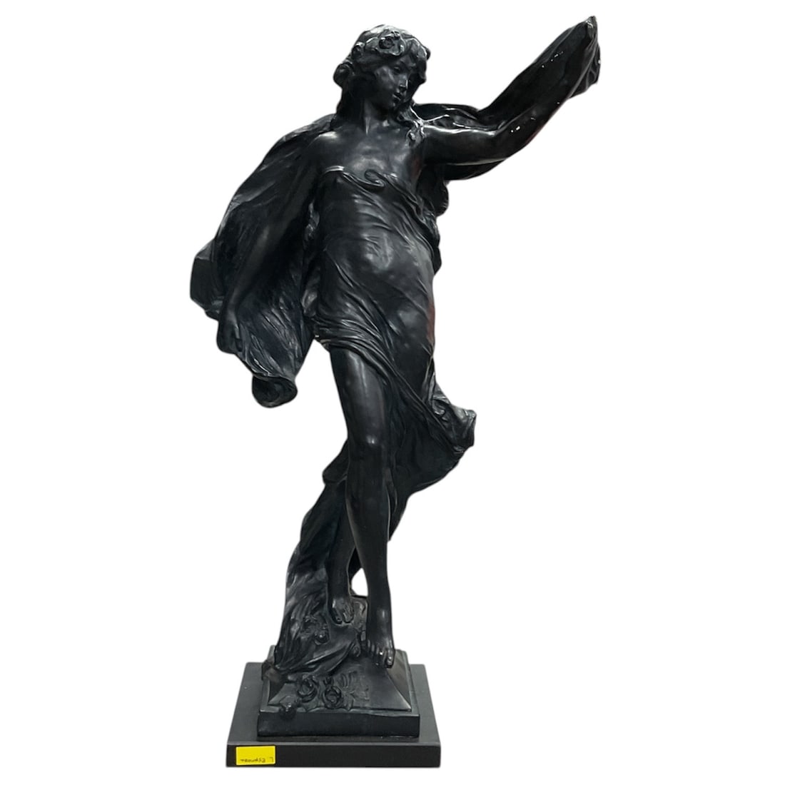 La Grâce after Eugène Marioton Plaster Sculpture, Austin Productions, 1985: Large-scale figural sculpture titled “La Grâce,” produced by Austin Productions in 1985 after a design by French sculptor Eugène Marioton. This striking piece depicts a gracef