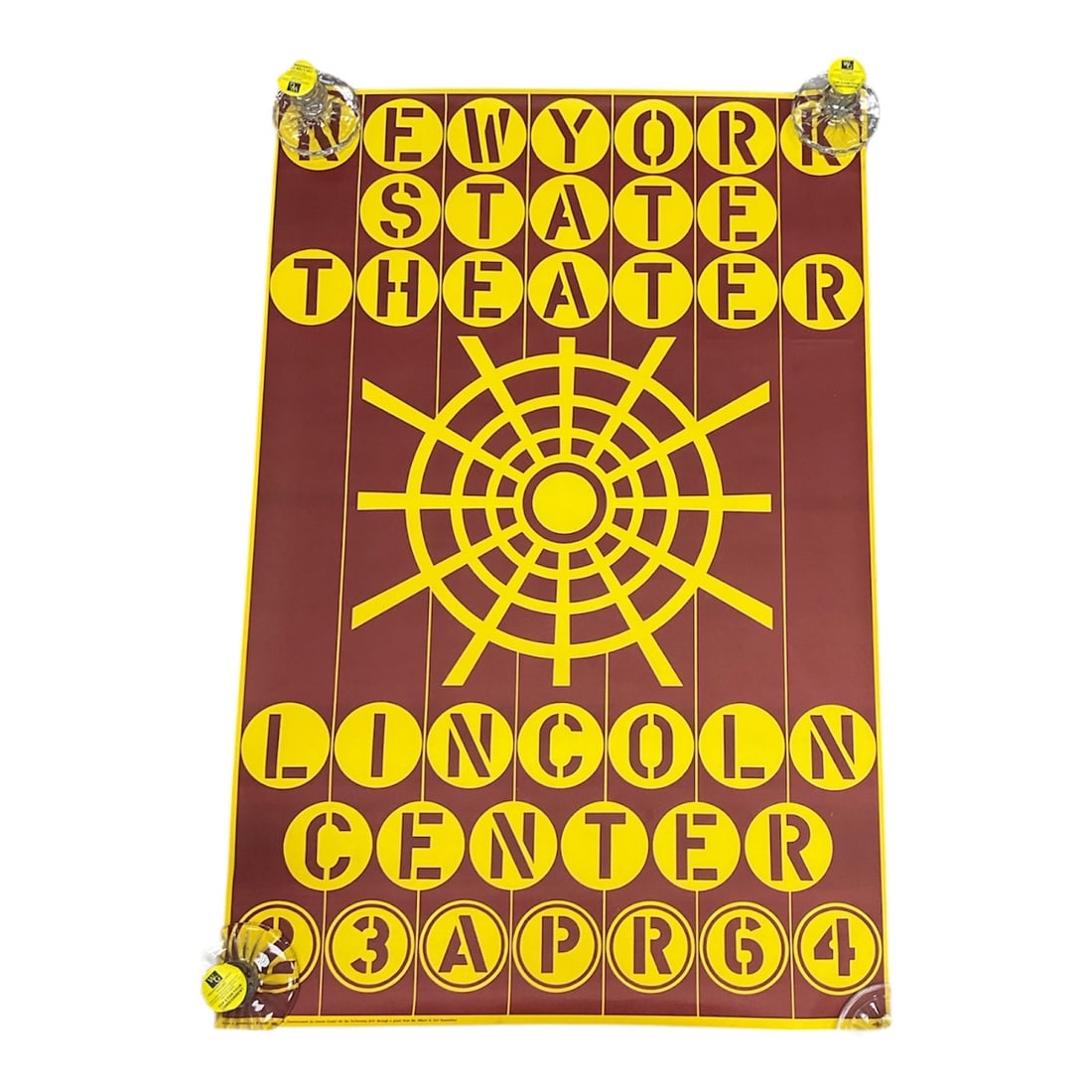 RARE "New York State Theater, Lincoln Center," by Robert Indiana: This iconic Pop Art piece, titled "New York State Theater, Lincoln Center," was designed by the world