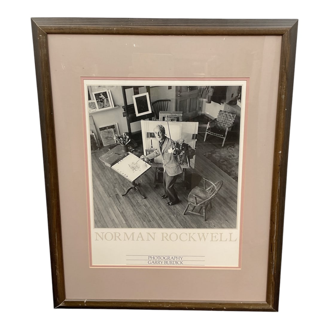 "The Game" (April Fool Cover) by Norman Rockwell (United States, 1894-1978) Offset Lithograph: This framed display features a reproduction of Norman Rockwell's first "April Fool" cover for The Saturday Evening Post, titled "The Game," origin