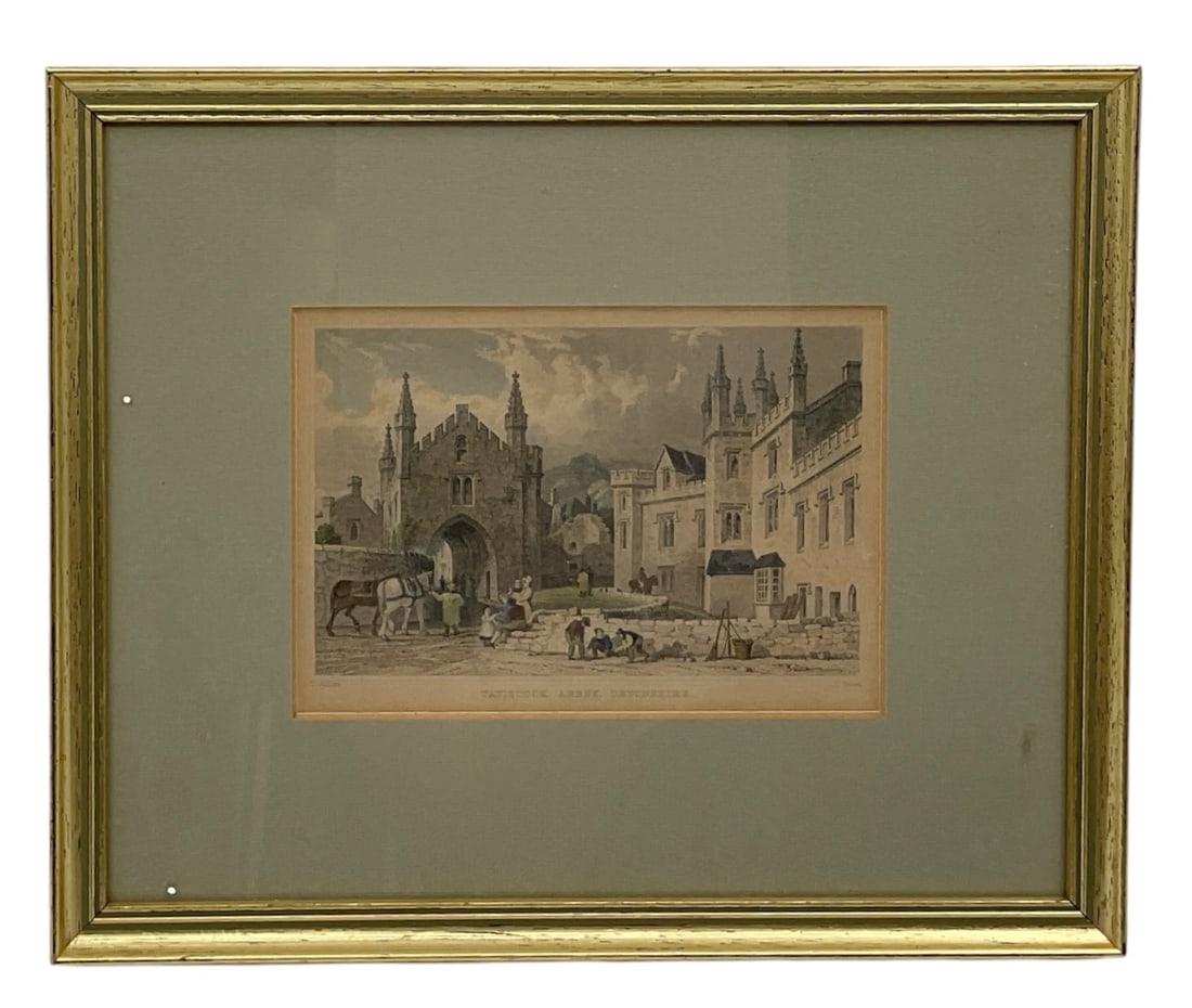 Tavistock Abbey, Devonshire," by Thomas Allom (1 of 3)