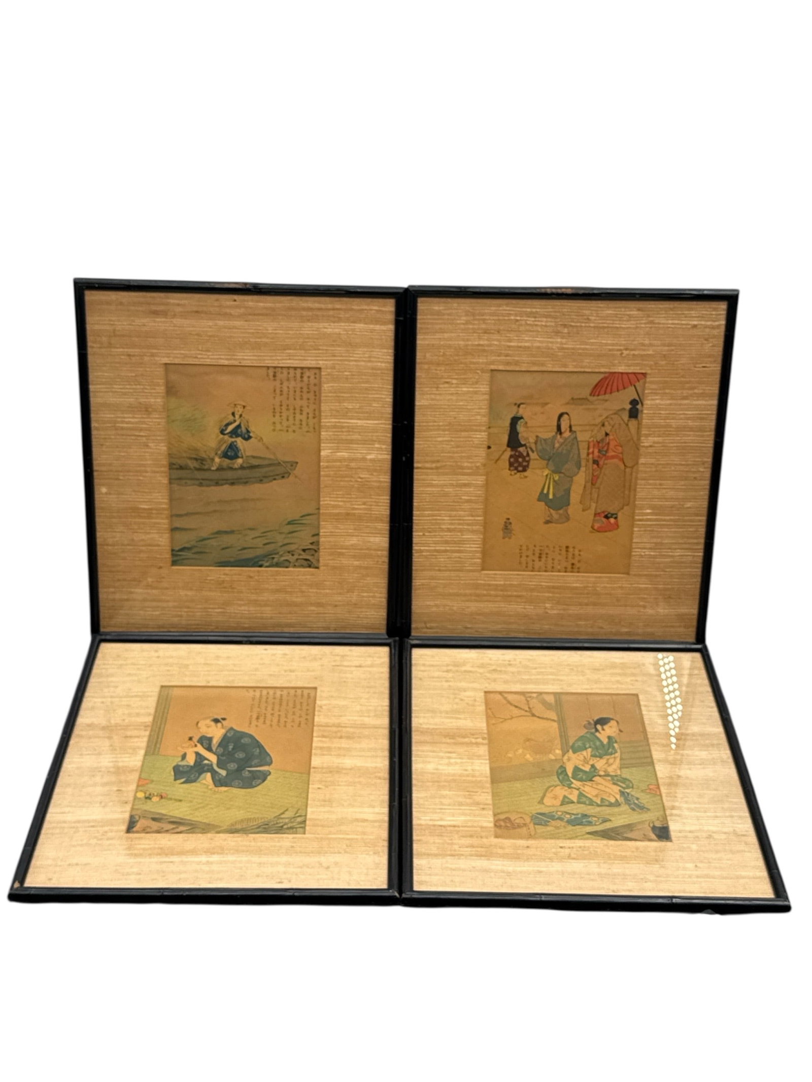 Set of Four Framed Japanese Woodblock Prints (1 of 6)