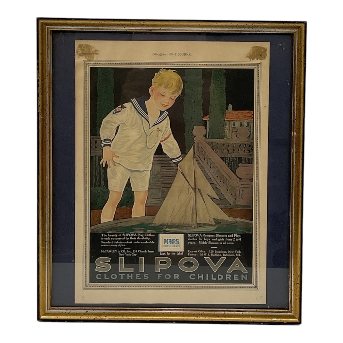 “Slipova Clothes for Children?? Advertising Print in Frame (1 of 2)