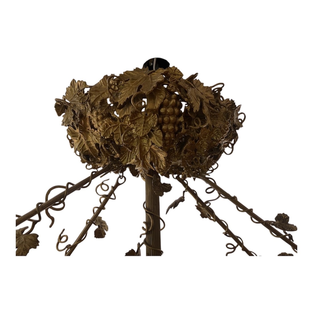 CH193 - Dore Bronze Grape Motif Rectangular Chandelier - 3