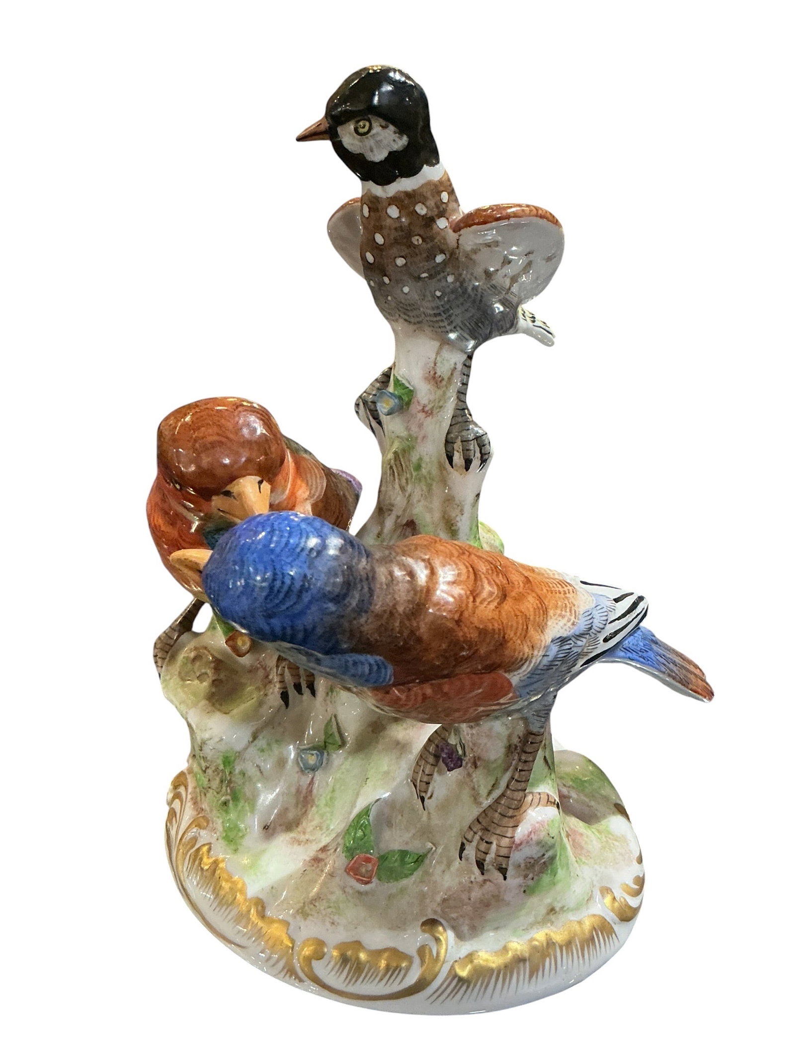 PC082 - French Limoges Porcelain Group of Three Birds (1 of 8)