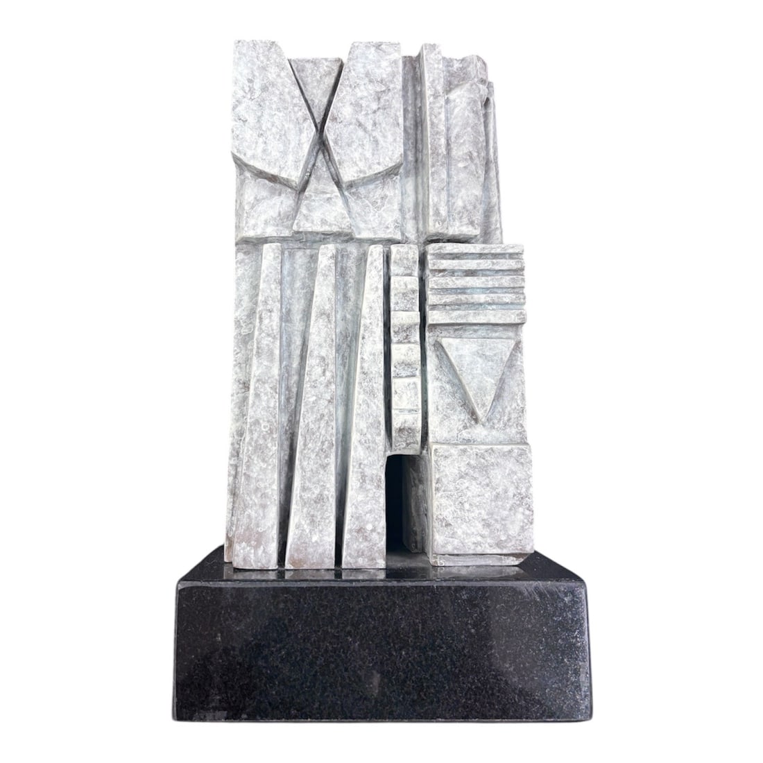 "Escrituras sin Tiempo" by Jorge Salas, Bronze and Stone Sculpture, 2018 with COA 9/9: A refined and symbolic sculptural work by contemporary artist Jorge Salas titled "Escrituras sin Tiempo" (Writings Without Time), created in 2018. This piece exemplifies Salas’s explor