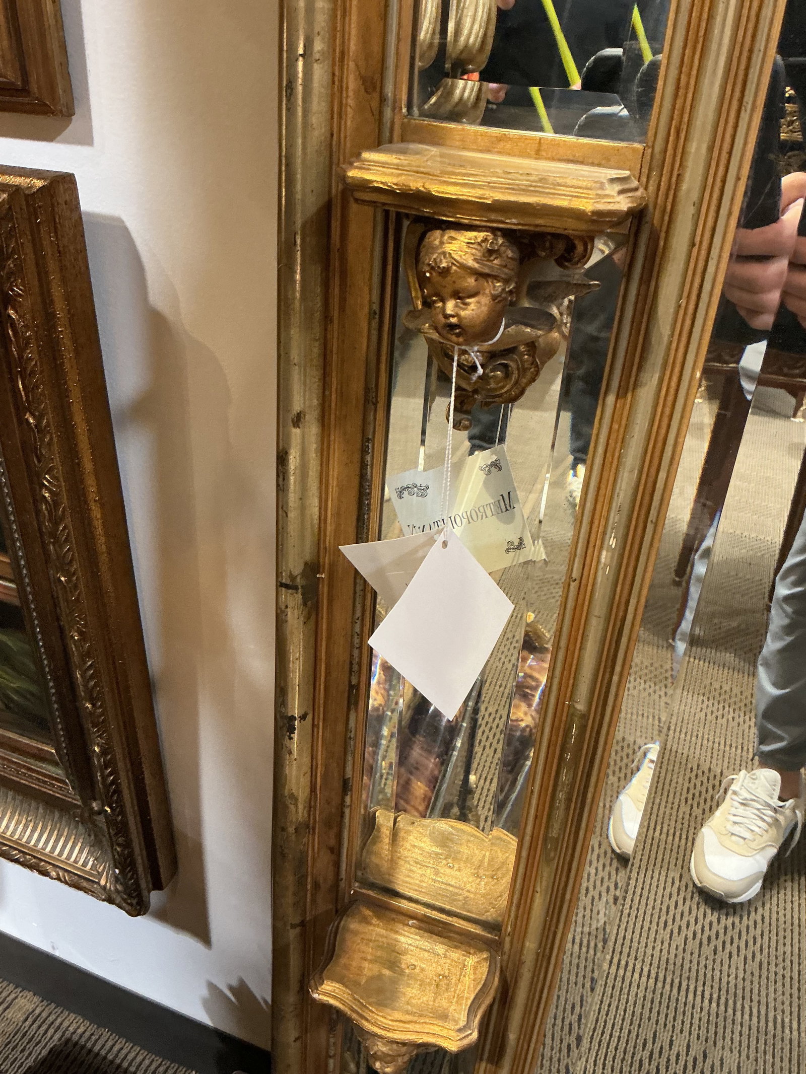FR301 - Large Gilt Wood Rectangular Mirror - 10