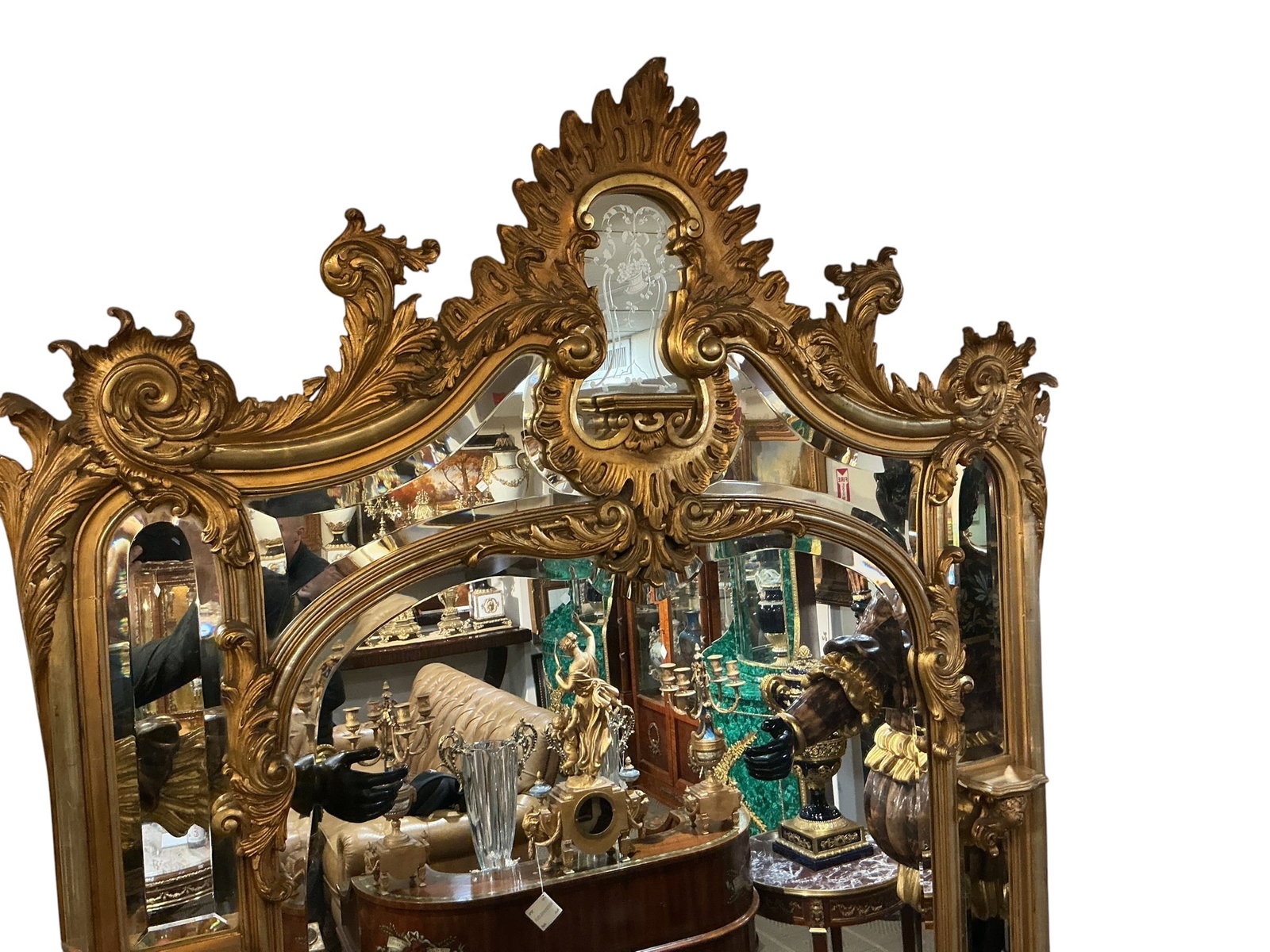FR301 - Large Gilt Wood Rectangular Mirror - 2