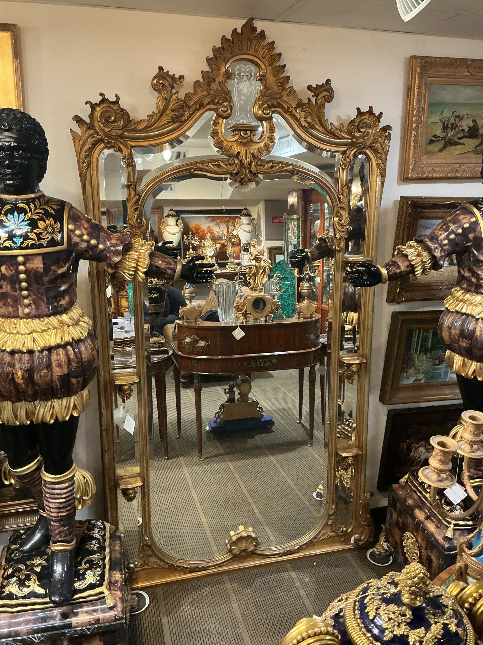 FR301 - Large Gilt Wood Rectangular Mirror - 6