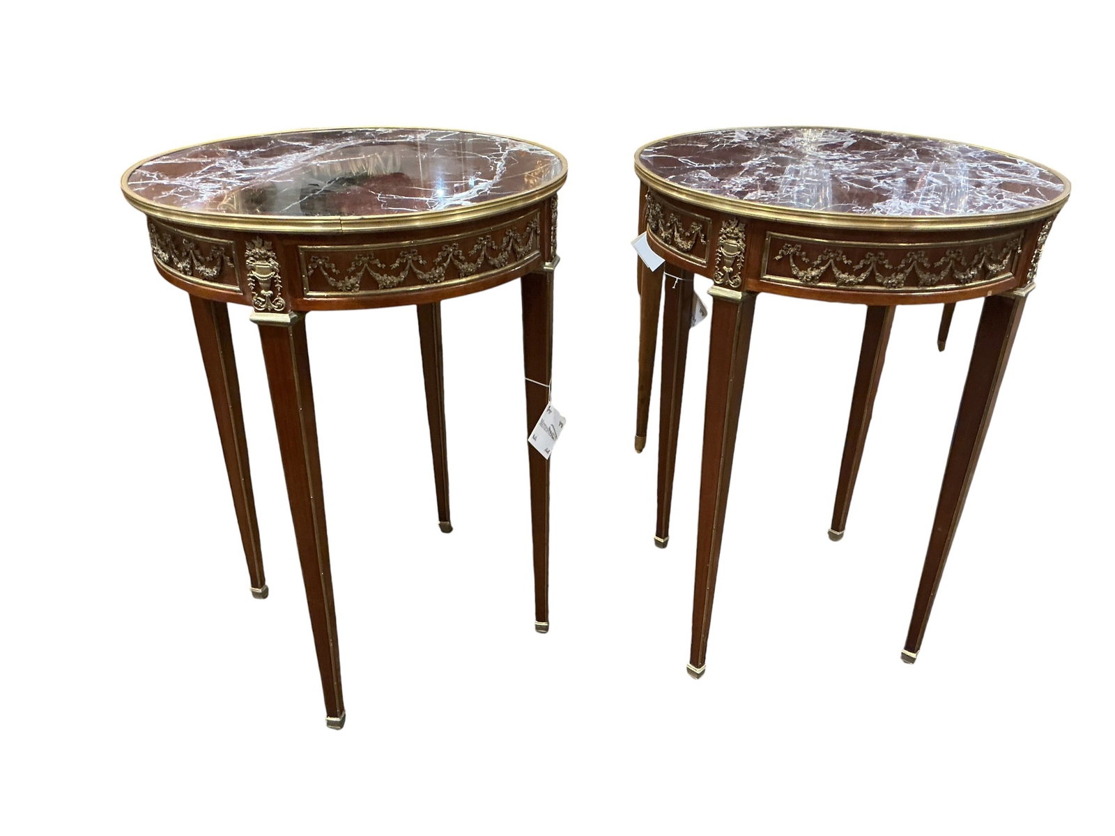 FR347 - Pair of Wood and Dore Bronze Mounted End Tables (1 of 4)