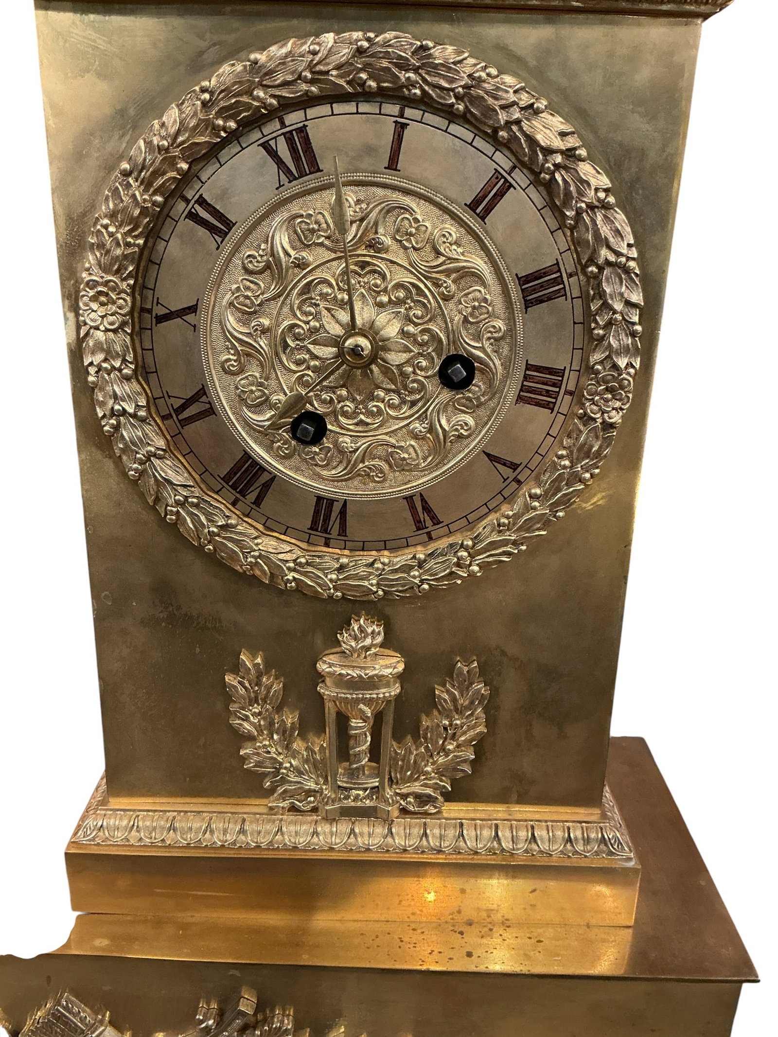 CK175 -19th Century French Gilt Bronze Figural Mantel Clock - 2