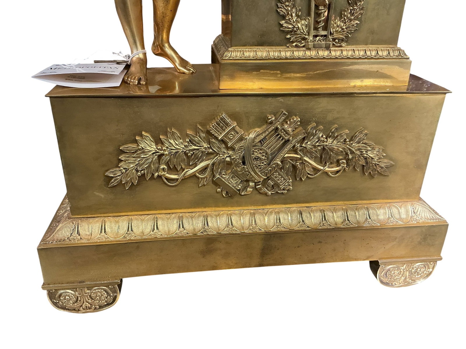 CK175 -19th Century French Gilt Bronze Figural Mantel Clock - 4
