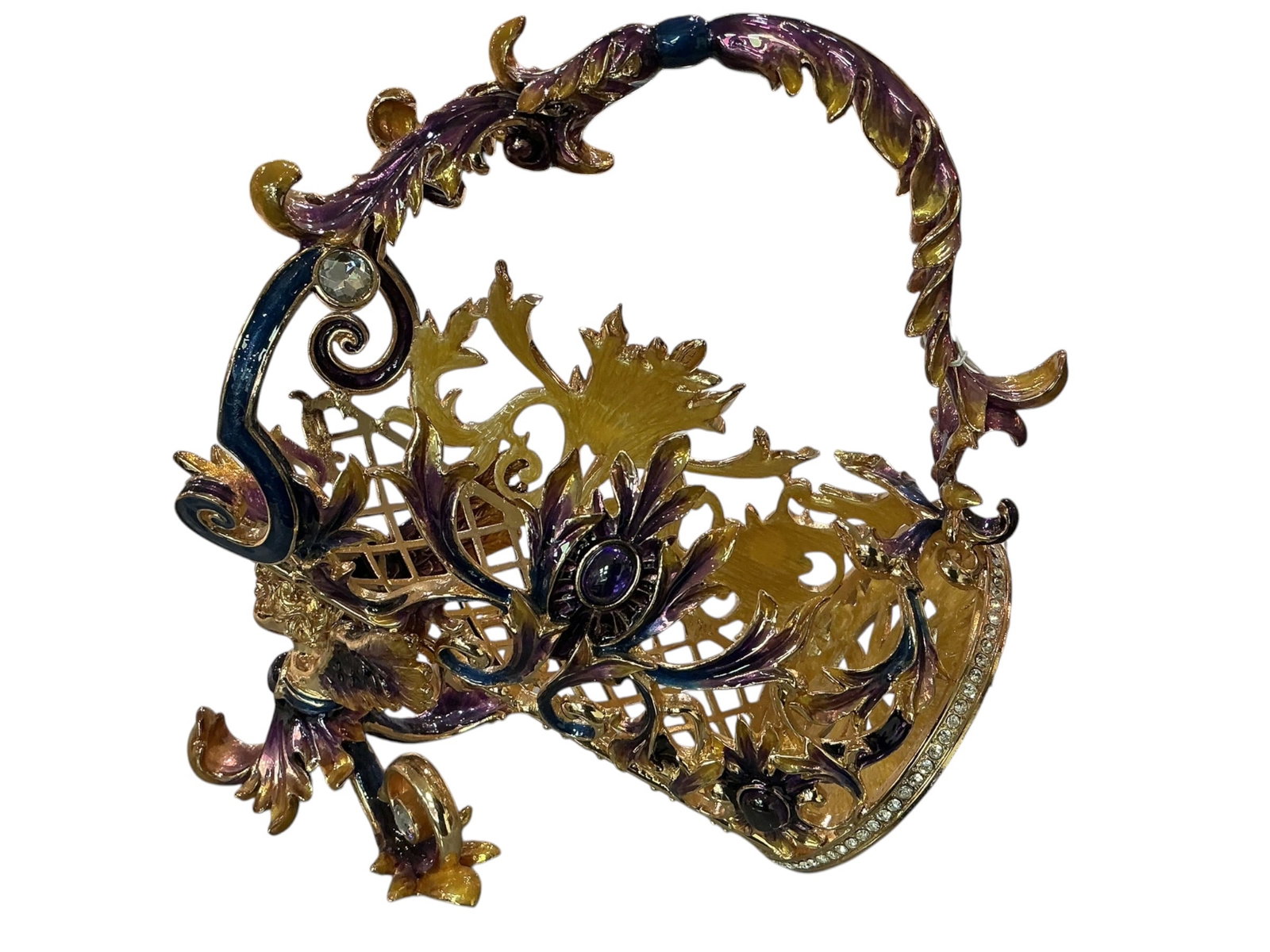 CS1058- Crystal and Enamel Wine Holder (1 of 9)
