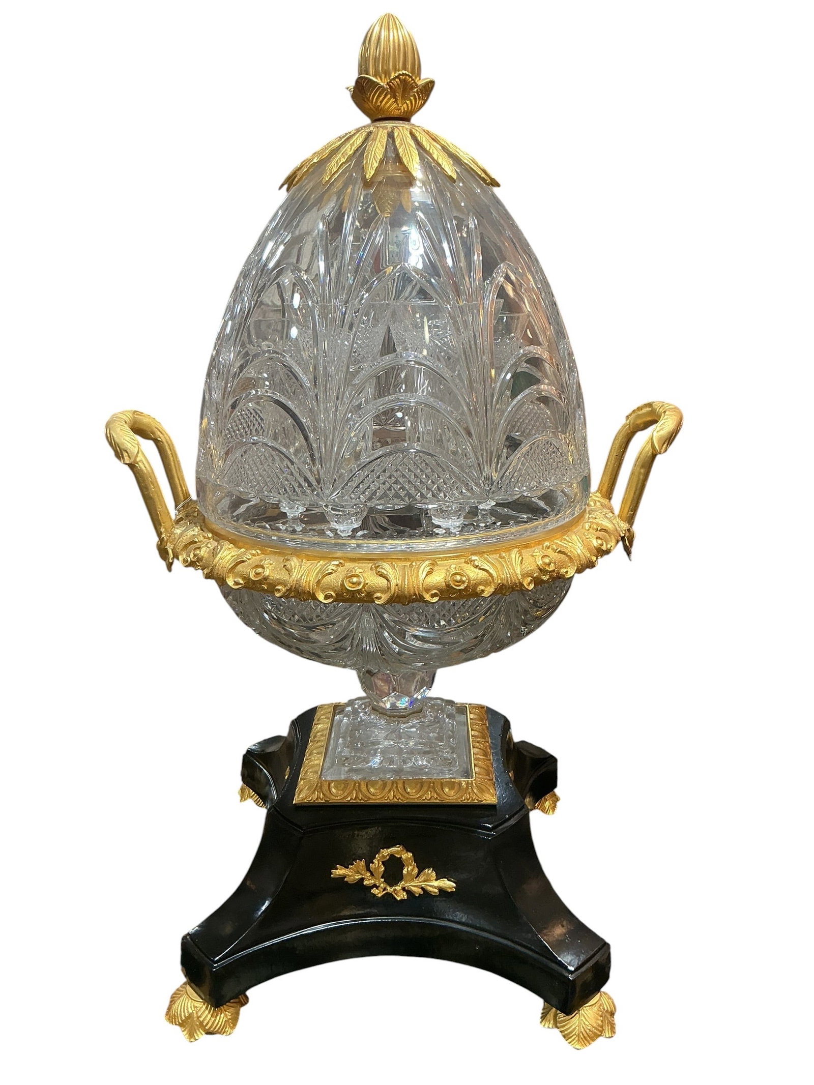 CS373- Crystal and Dore Bronze Mounted Egg on Bronze Base (1 of 6)