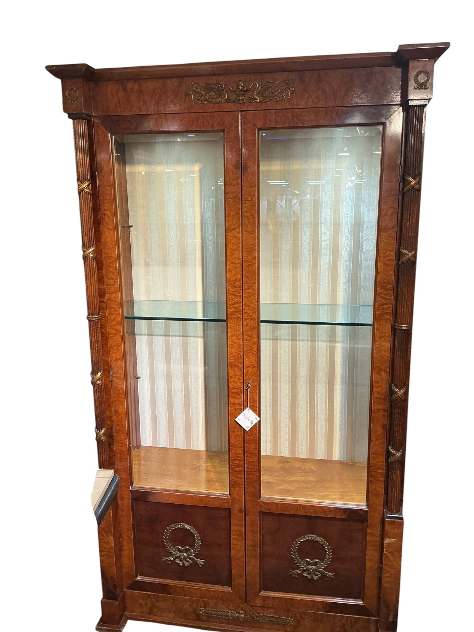 FR015 - Wood and Dore Bronze Mounted Display Cabinet (1 of 9)