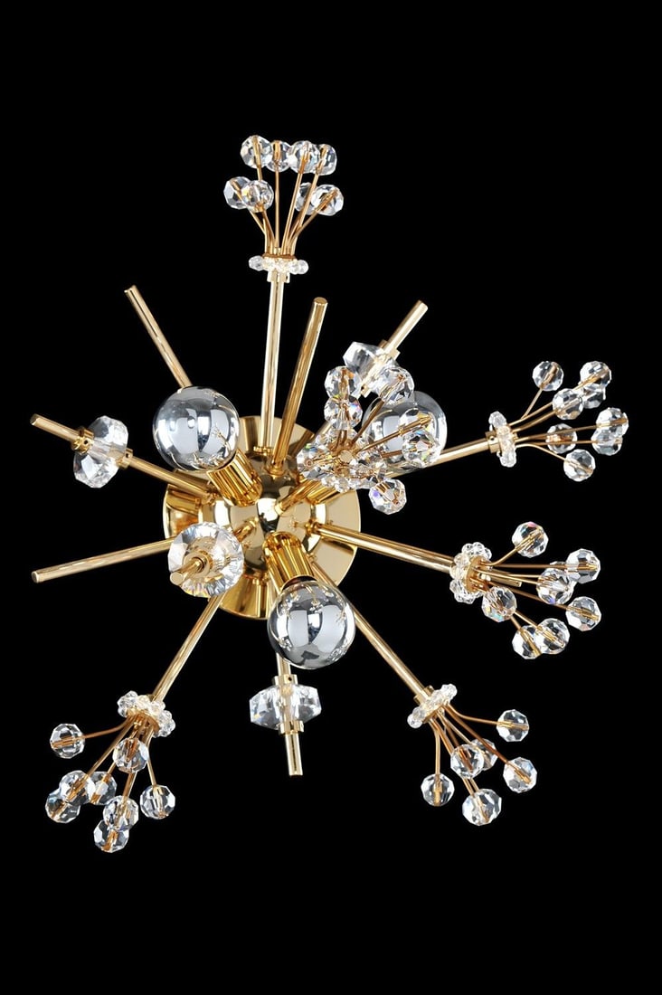 Allegri Constellation 3 Light Wall Bracket: The Constellation Collection was inspired by the iconic chandeliers at Lincoln Center's Metropolitan Opera House. The bursting lights are highlighted in Allegri's exclusive Chrome finish and crowned w