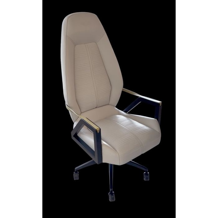 V282 Aston Martin Leather President Chair: V282 Aston Martin Leather President Chair. Sold as is from our showroom.