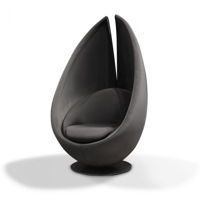 Wayne Enterprises Swivel High Fabric Armchair: A stylish black swivel armchair with a high back,designed for comfort and luxury. It features high-quality leather and an ergonomic shape,perfect for Bruce Wayne himself.36"W x 34"D x 67"H