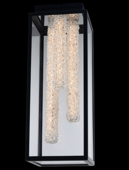 Allegri Lina Esterno Outdoor LED Flush Mount: Allegri Crystal's Esterno Cristallo line is a wonderful example of modern outdoor lighting design. Each piece is meticulously crafted to endure the environment, with an emphasis on originality and a