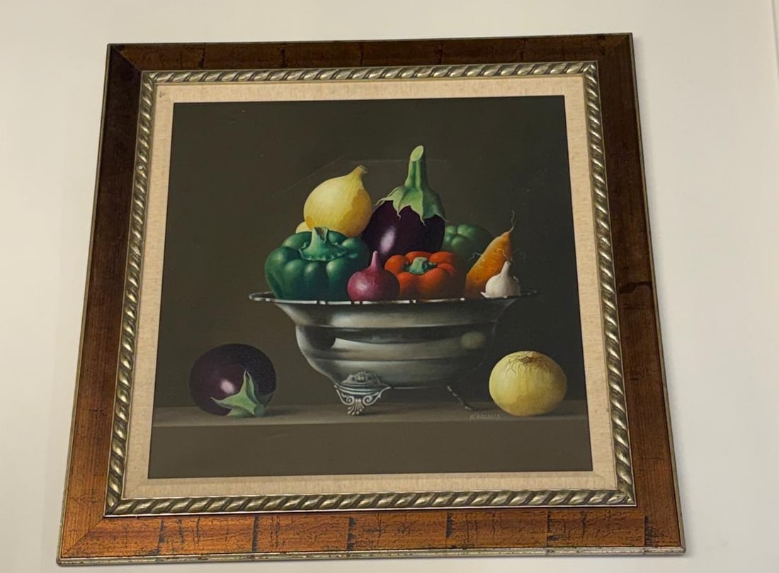 BOWL OF FRUIT PAINTING: PRINT PAINTING36"W x 36"H