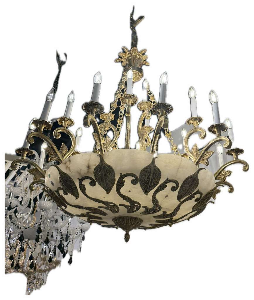 Luxe Home Interiors Chandelier WD06122-27: Luxe Home Interiors Chandelier WD06122-2742"DIAM x 40"H