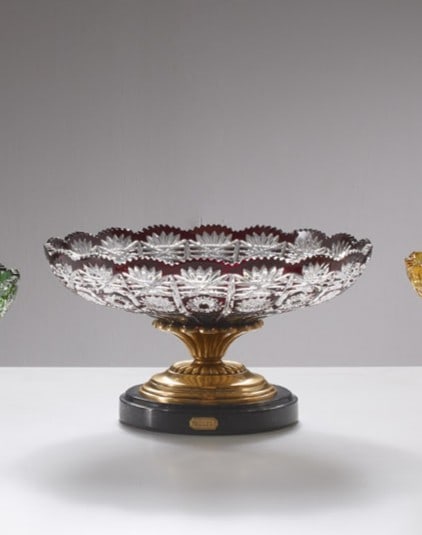 Soher Red Crystal Bowl: The intricate details are most noticeable in the Red Crystal Bowl. Soher's items are recognized worldwide across all five continents due to the high quality achieved through crystal, artistic hand