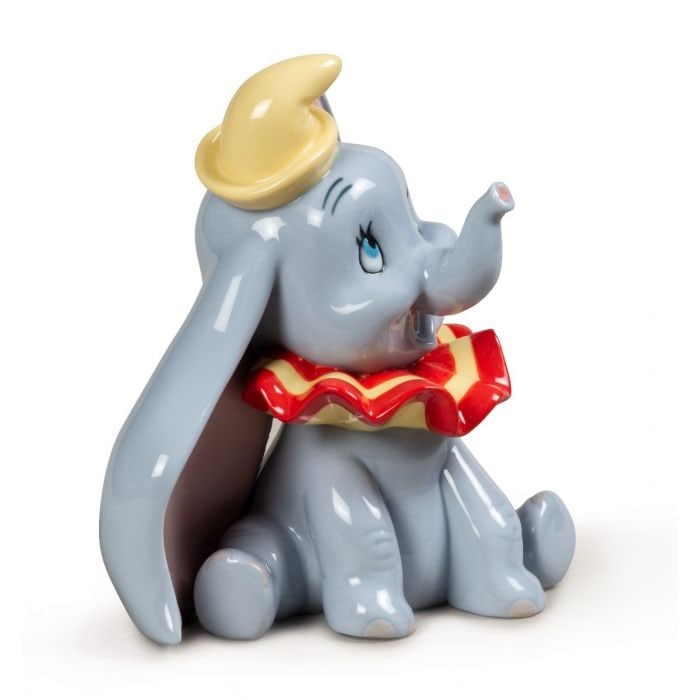 Lladro World Of Disney Dumbo: This glossy porcelain piece shows Dumbo decorated with the same colors as the Disney classic, a story that's back to topicality thanks to the new version with real characters that debuts this year. A 