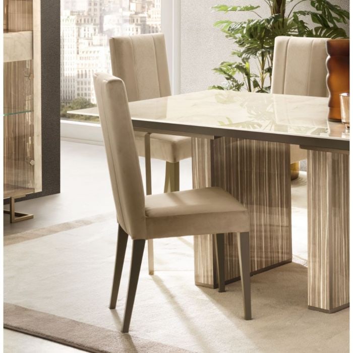 Adora Interiors Luce Light Dining Chair: The Luce Light Dining Chair Is A Simple Yet Elegant Piece That Perfectly Compliments The Luce Light Dining Set. Made In Italy.20"W x 24"D x 41"H