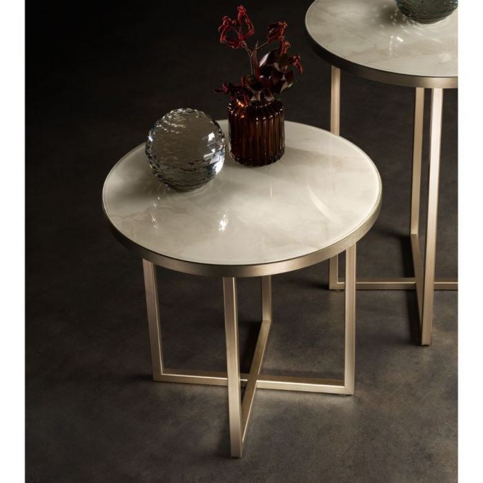 Adora Interiors Luce Light Small End Table: Adora Interiors 10184 Luce Light Small End Table20"DIAM x 19"H
