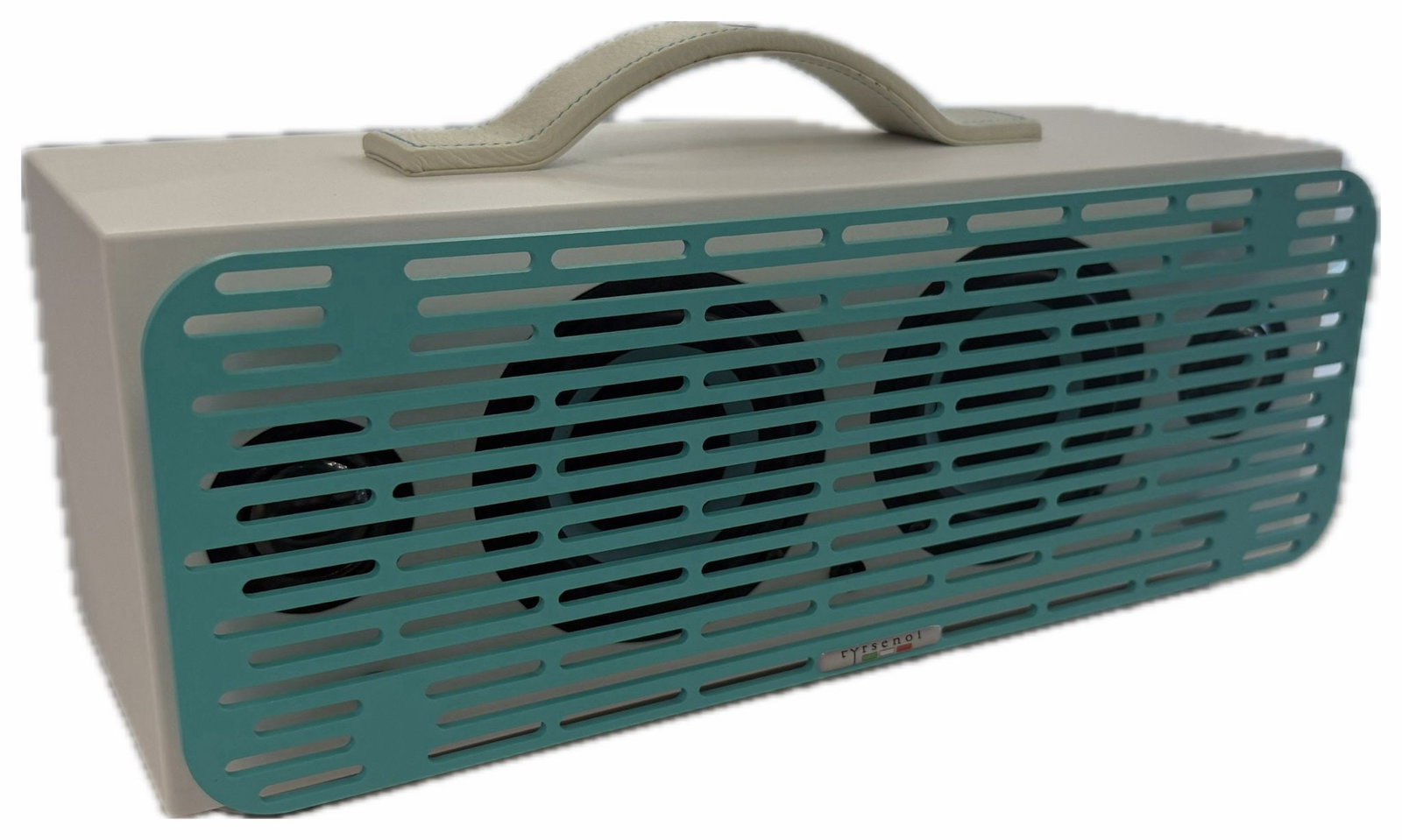 TYRSENOI- RETRO BLACK PORTABLE SPEAKER SERIAL02124: Elegant Portable Retro Speaker made by Tyrsenoi.
