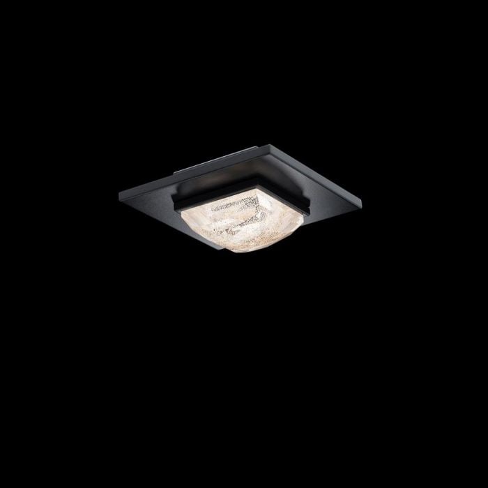 Schonbek Beyond BFM98409 Promenade 9In LED Flush Mount: The focal point of this piece is a stunning Optic Crystal and Radiance Crystal Dust diffuser, which is brilliantly faceted and nestled in the center of an intricately interlocked frame. The result is