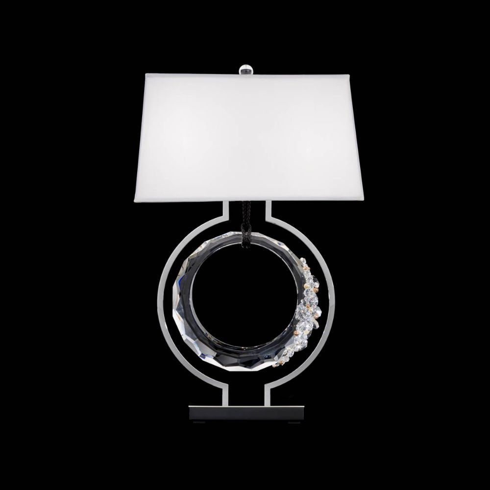 FOREVER SCHONBEK SERENITY TABLE LAMP: Radiance Crystal and shimmering Swarovski pearls surround a brilliant faceted ring that embodies the soul of the Serenity Table Lamp.15''W x 12''D x 30''H