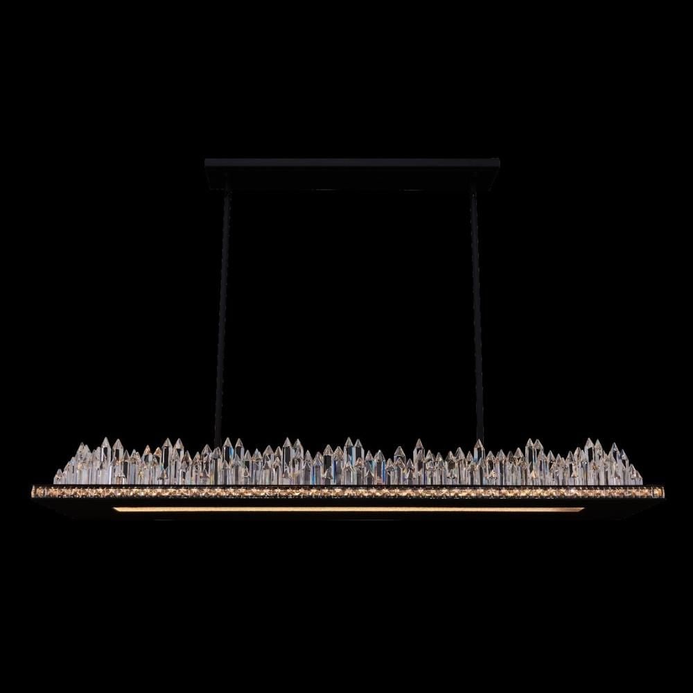 Allegri 039161-052-FR001 Orizzonte 44" Island Light: Vanessa DeLeon's ILUMINE Collection has a magnificent piece named Orizzonte, which is inspired by the majestic New York City cityscape. Its design is striking and makes a lasting impression. The