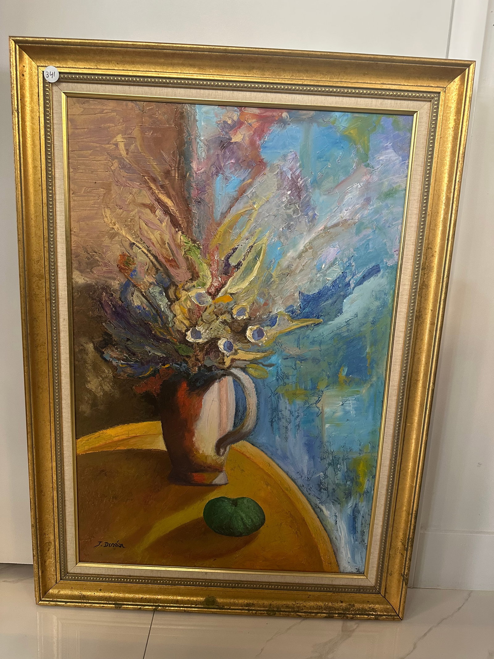 Flower Vase Painting by Jose Duran: Fllower Vase Painting Original by Jose Duran.