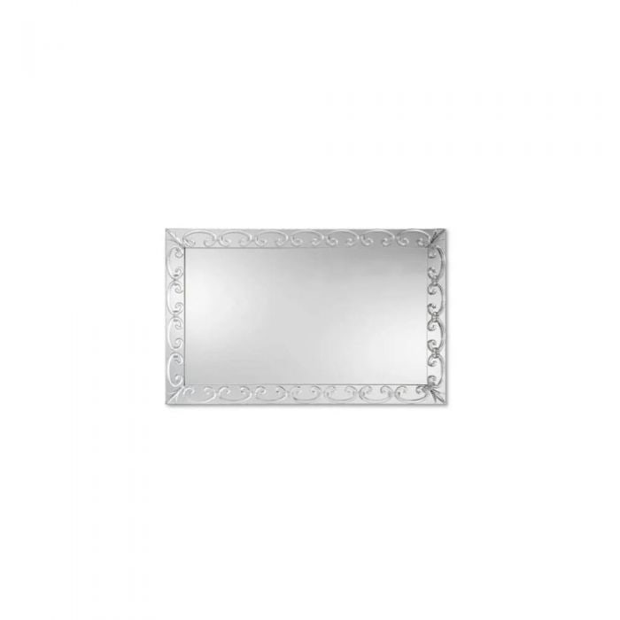 Reflex Casanova Mirror 'C & Y' 191x118: Add depth to your walls with the Casanova Mirror from Reflex. It features extra-clear mirror glass 6 mm thick with curly Murano glass designs.80"W x 2"D x 46"H
