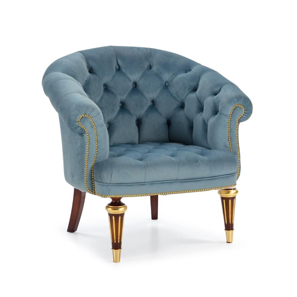 MARINER SINGULAR PIECES EASY CHAIR: The Trianon Collection was designed to create the most exclusive environments. The extraordinary ornamental richness of its hand-carved and gold-leafed pieces is accentuated by lacquer that