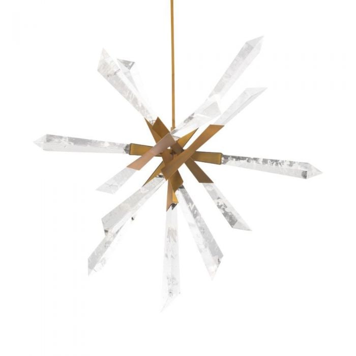 Schonbek Beyond Solitude Pendant: A Solitude Pendant is a dramatic character that you cant help but love. This piece features haze crystal composed of natural quartz gemstone, illuminating and gravitating. Spears of crystal jut out