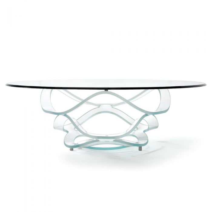 Reflex Neolitico 72 Vetro Glass Top Dining Table 63" Diameter (1 of 2)