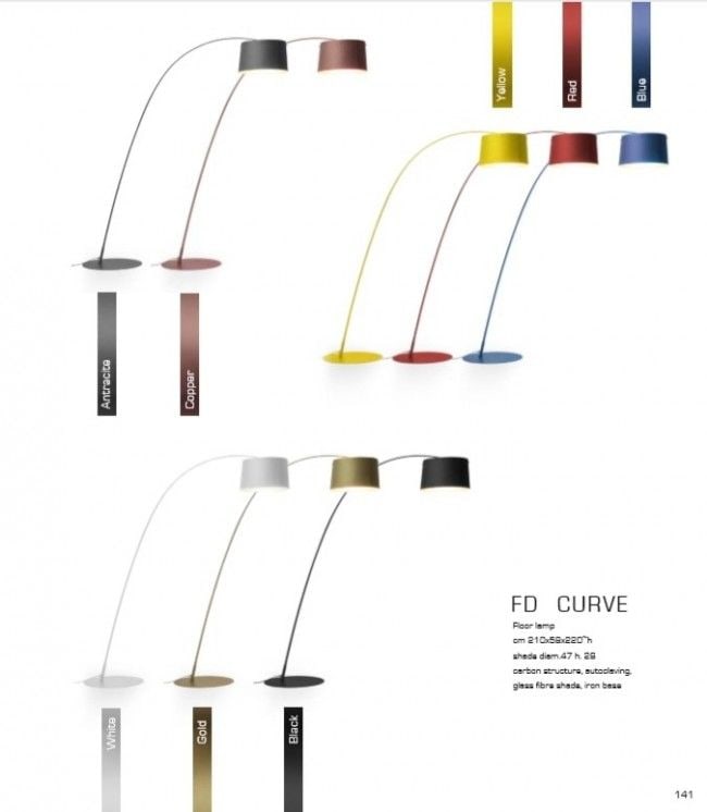 Formitalia Glamour FG/62001 Fd Curve Floor Lamp (1 of 1)