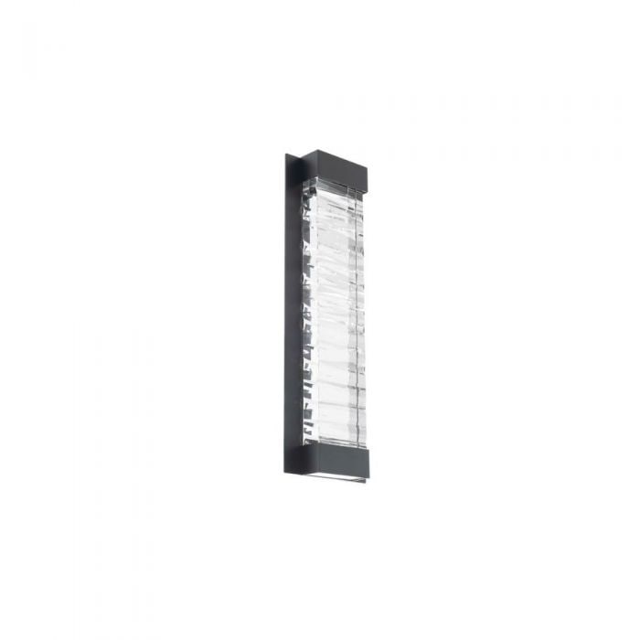 Schonbek Beyond Echelon 18'' Wall Sconce: The Echelon Wall Sconce has an abtract design using solid optic crystal. The hidden LEDs light the crystals from the inside and provide adequate light for wayfinding. Made by Schonbek Beyond from the 