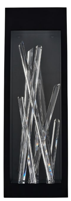 Allegri Arpione Esterno 24" Outdoor Wall Sconce: Allegri Crystal's Esterno Cristallo is a modern outdoor lighting collection that emphasizes creativity and a spirit of adventure. These handcrafted pieces are made with modern LED technology and have 