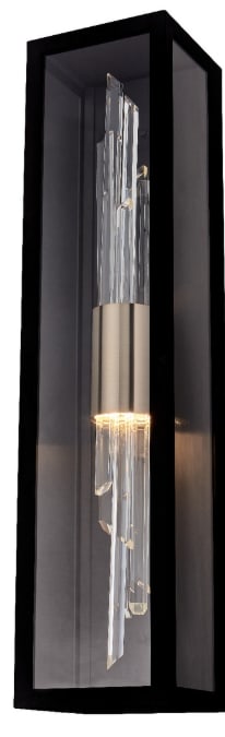 Allegri Lucca Esterno 30" LED Outdoor Wall Sconce: Allegri Crystal's Esterno Cristallo line is a beautiful example of modern outdoor lighting design. Each piece is meticulously built to endure the environment, with an emphasis on innovation and a pass