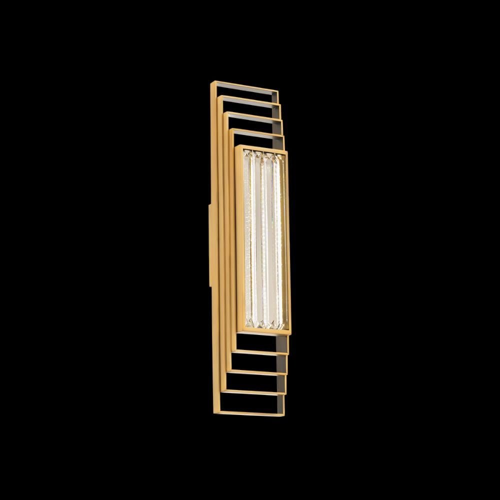 Schonbek Beyond BWS62424AB Terrace 24In LED Wall Sconce: The geometry of this piece is immaculate, featuring stepped panels made of Optic Crystal that undergo a stunning transformation when lit up. The intricate highlights and reflected colors produced by i