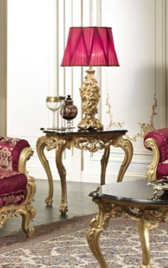 VIMERCATI 100/Q SIDE TABLE: An opulent expression of classical European elegance, this living room ensemble captures the artistry and grandeur of traditional design. The collection features a stately sofa and matching