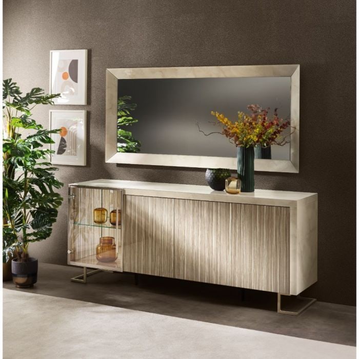 Adora Interiors Luce Light 4 Door Buffet: Adora Interiors Luce Light 4 Door BuffetDimensions: 83"W x 21"D x 34"H