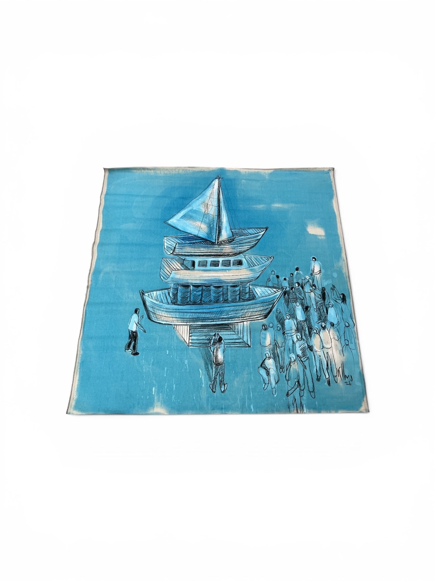 "S/T" (Sin Título) by Kcho (Cuba, B.1970) Mixed Media on Canvas (1 of 5)