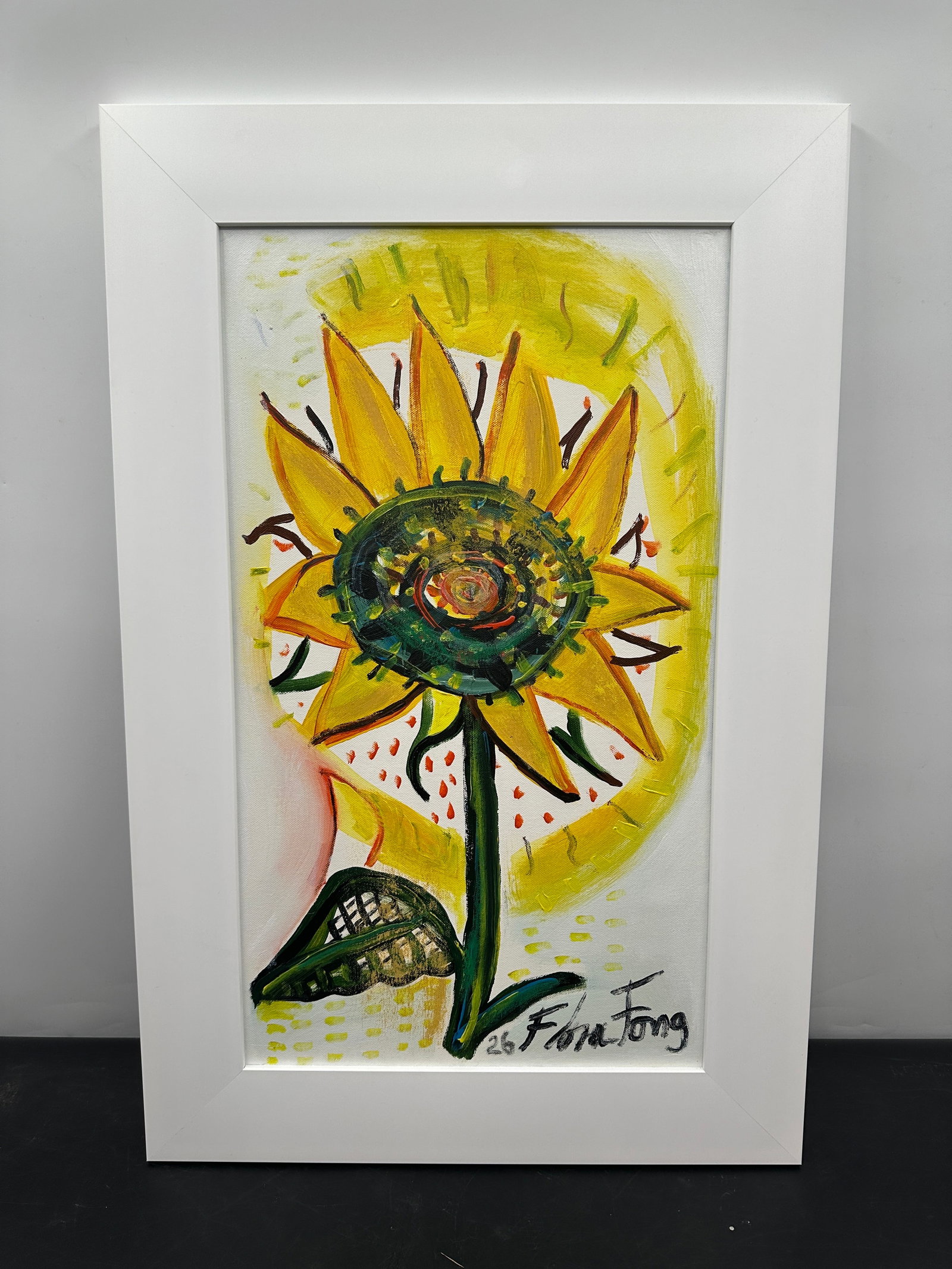 "Vida" by Flora Fong (Cuban, 1949-) Acrylic and Oil Pastel on Canvas (1 of 4)