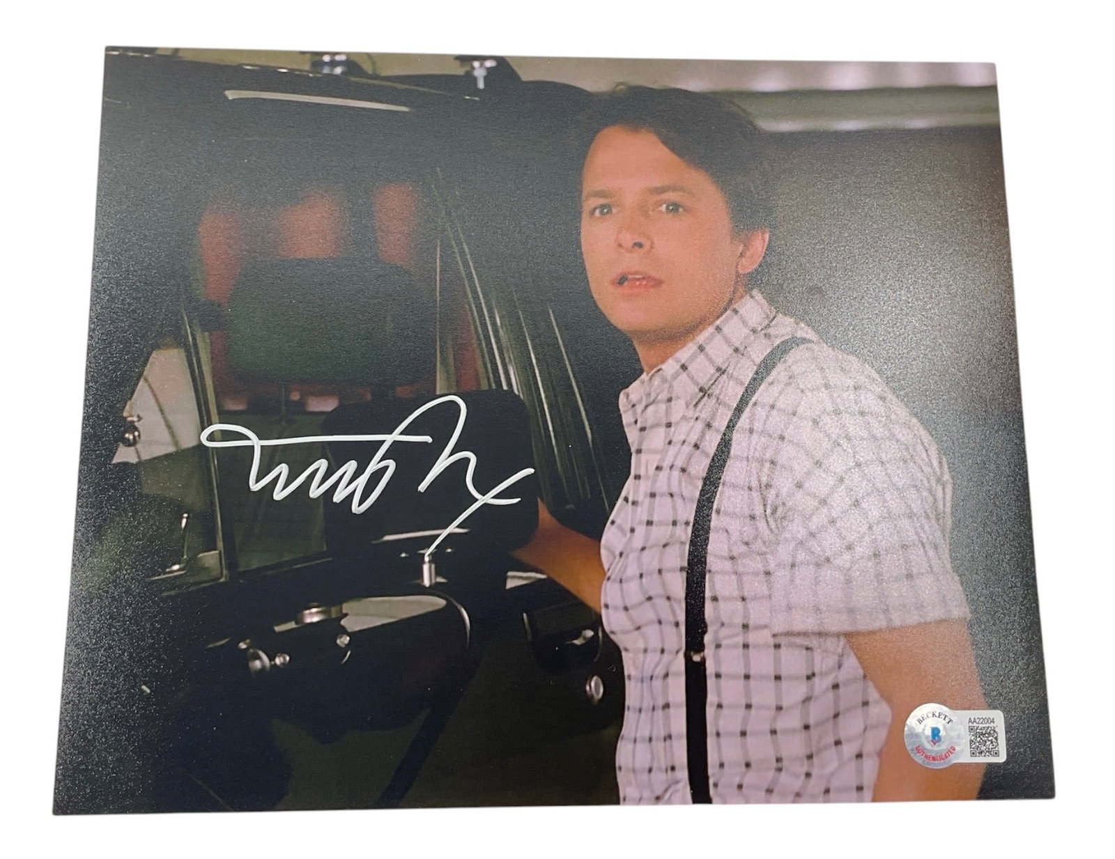Michael J. Fox Signed "Back to the Future" DeLorean 10x8 Photo (Beckett COA) (1 of 5)